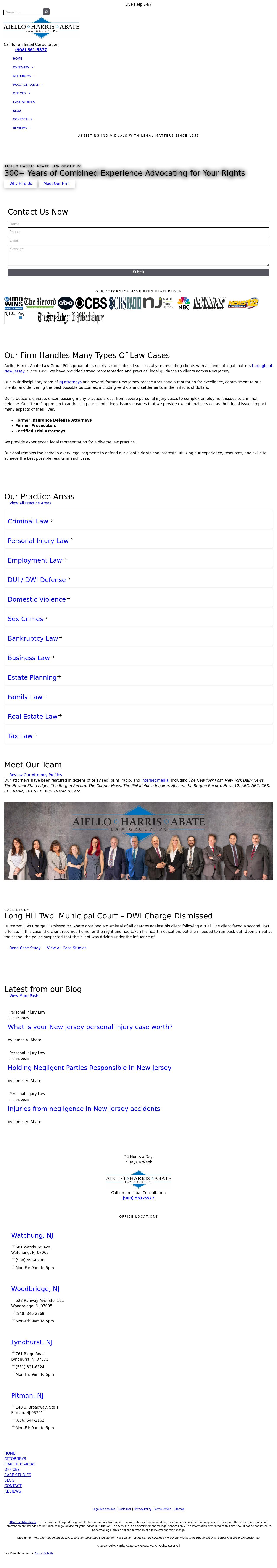 Aiello, Harris, Marth, Tunnero, Pastor & Schiffman, PC Attorneys At Law - East Brunswick NJ Lawyers