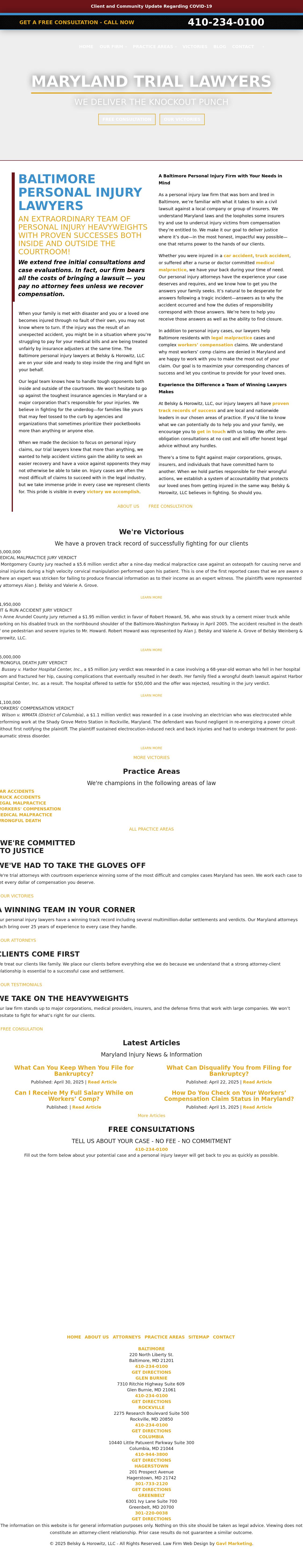 Belsky, Weinberg & Horowitz, LLC - Glen Burnie MD Lawyers