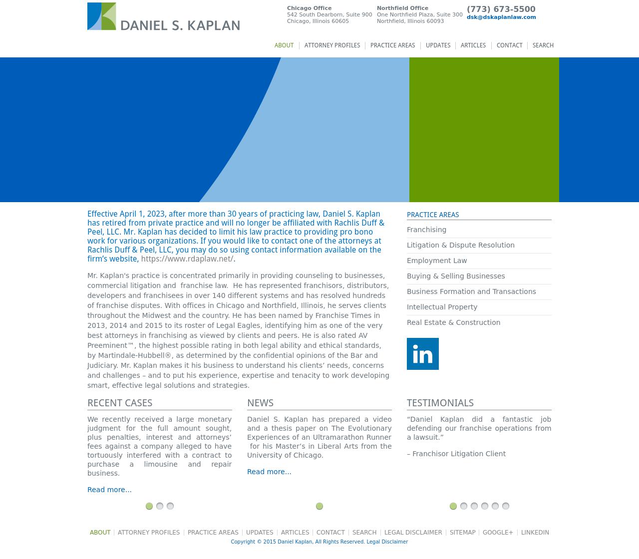 Daniel S. Kaplan - Northfield IL Lawyers