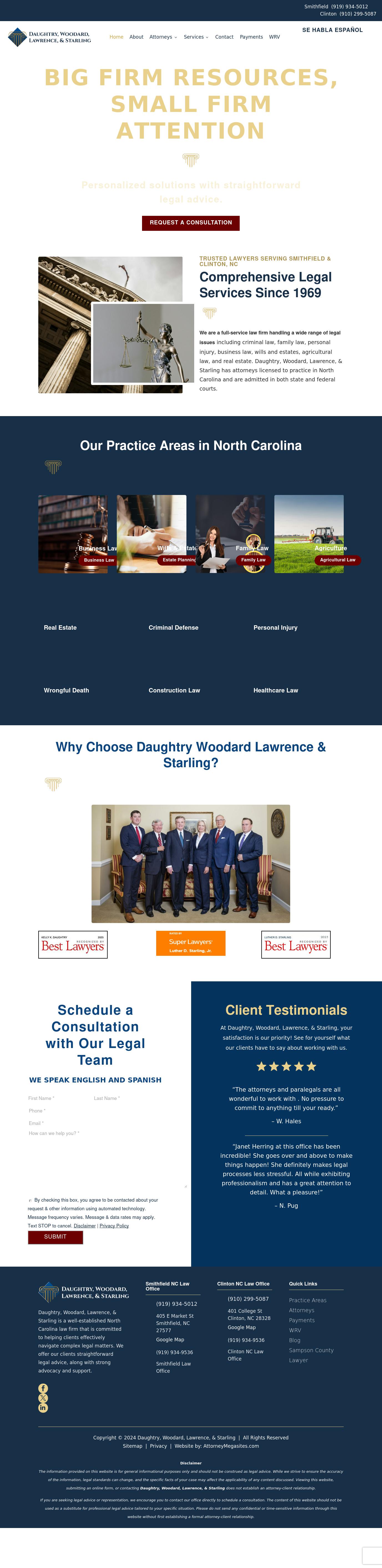 Daughtry, Woodard, Lawrence, & Starling - Smithfield NC Lawyers