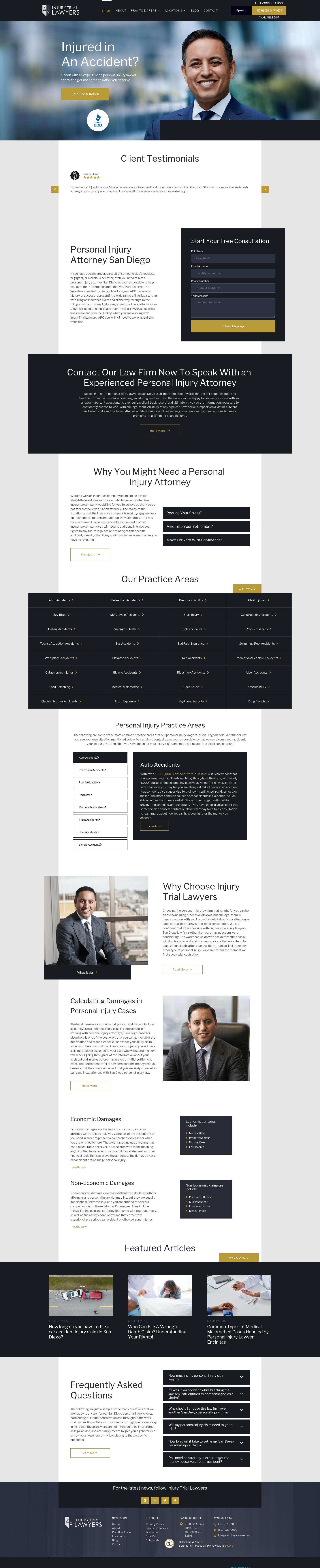 Injury Trial Lawyers - San Diego CA Lawyers