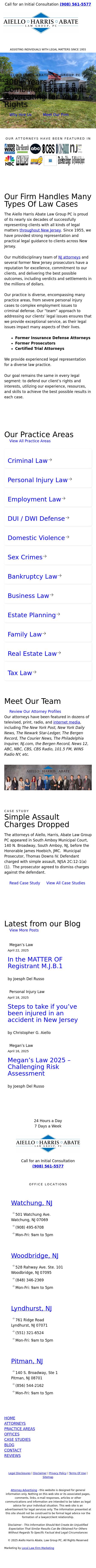 Aiello, Harris, Marth, Tunnero, Pastor & Schiffman, PC Attorneys At Law - Newark NJ Lawyers