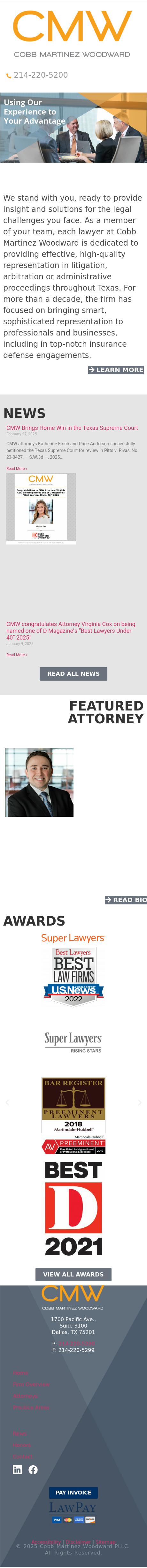 Cobb Martinez Woodward PLLC - Dallas TX Lawyers