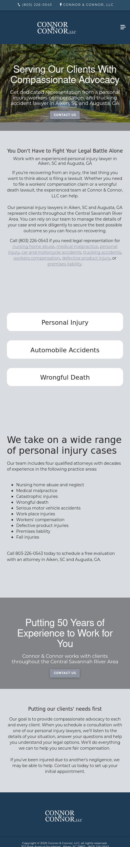 Connor & Connor, LLC - Aiken SC Lawyers