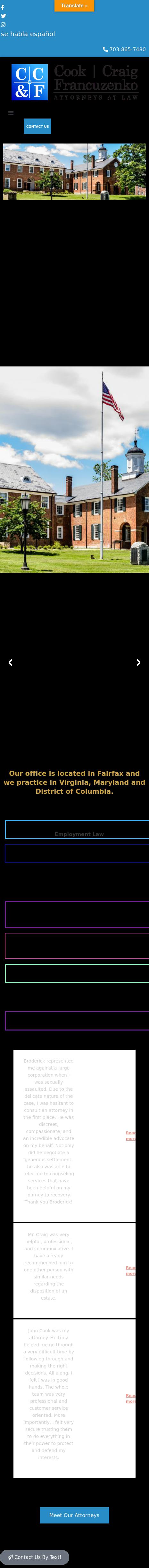 Cook Craig & Francuzenko, PLLC - Fairfax VA Lawyers