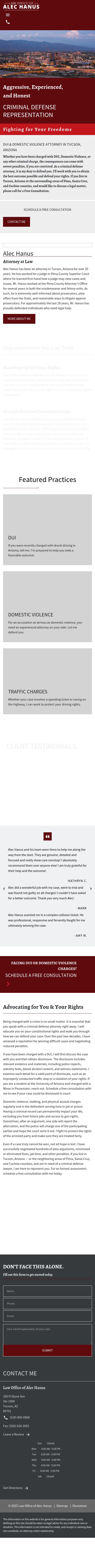Law Office of Alec Hanus - Tucson AZ Lawyers