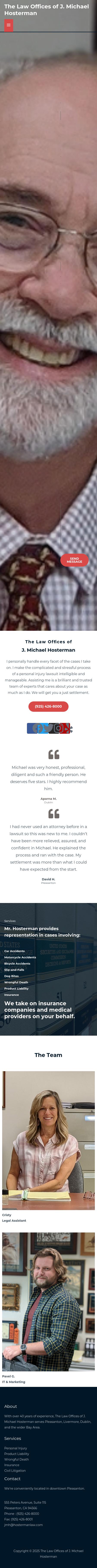 The Law Offices of J. Michael Hosterman - Pleasanton CA Lawyers
