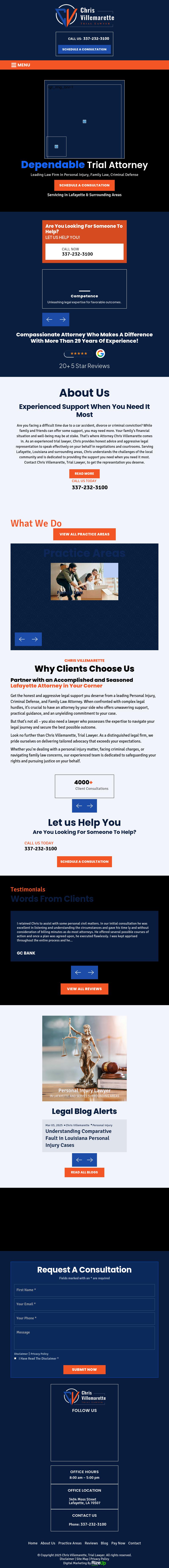 Chris Villemarette, Trial Lawyer - Lafayette LA Lawyers