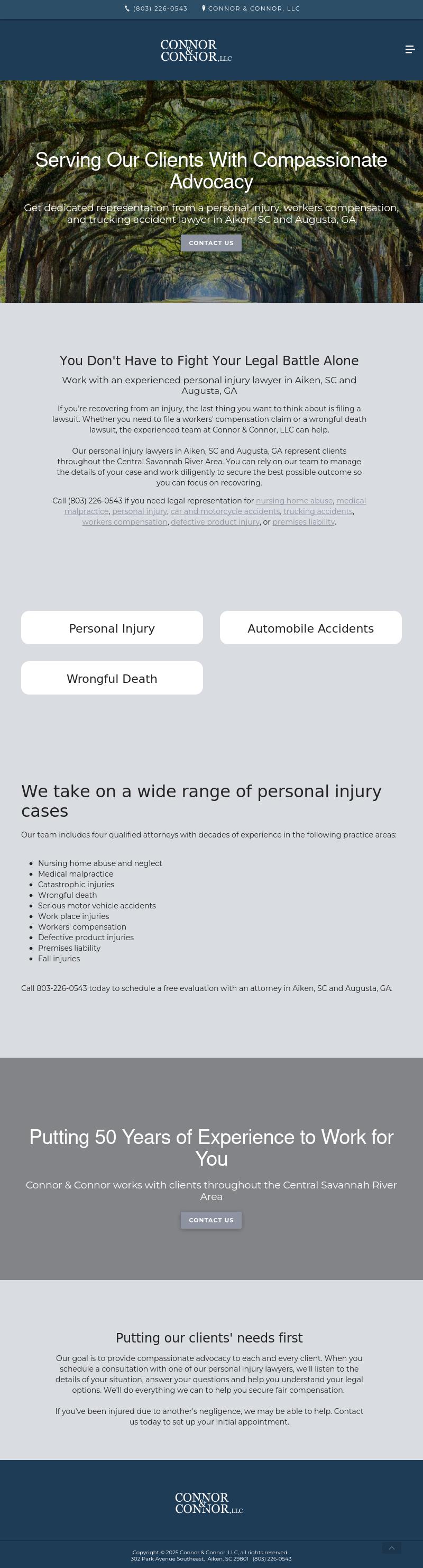 Connor & Connor, LLC - Aiken SC Lawyers