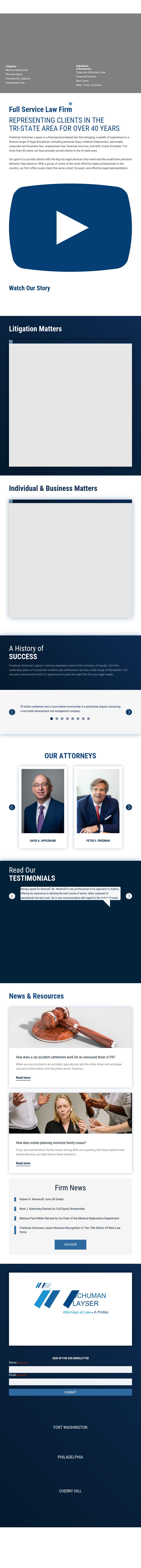 Friedman, Schuman, Applebaum and Nemeroff, P.C. - Wilmington DE Lawyers