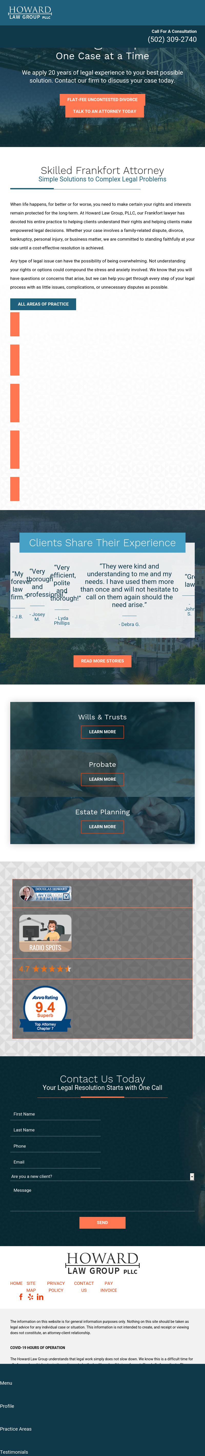 Howard Law Group, PLLC - Frankfort KY Lawyers