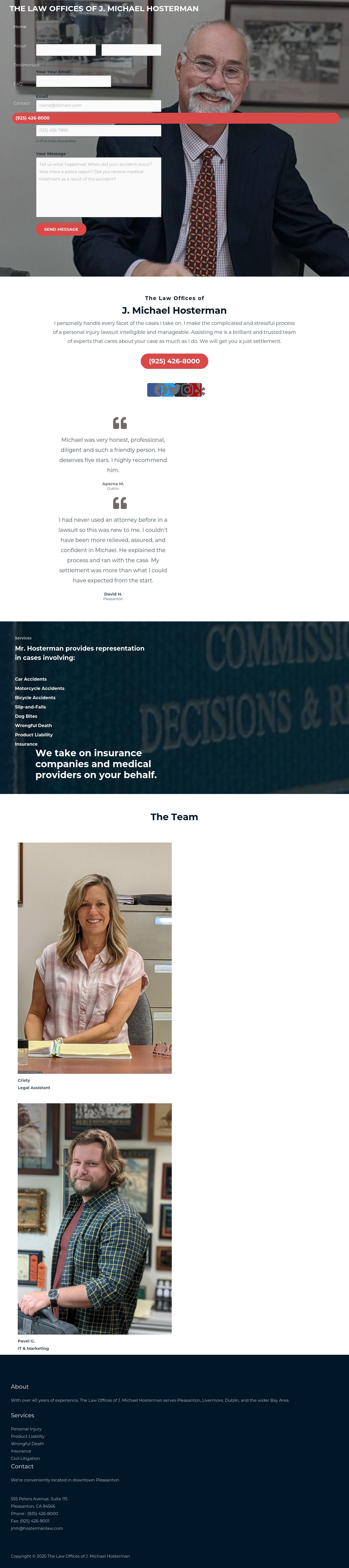 The Law Offices of J. Michael Hosterman - Pleasanton CA Lawyers